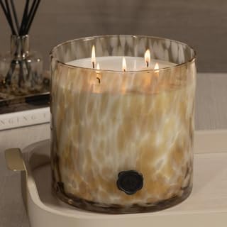 Zodax Apothecary Guild Scented Opal Glass Jar Candle- 128 oz/5-Wick - Javanese Vetiver