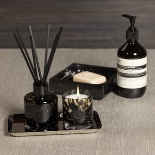 Zodax Apothecary Guild Scented Opal Glass Jar Candle in Gift Box - 4 oz - Black Fig Vetiver