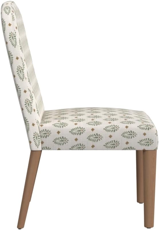 HomePop Rounded Back Upholstered Dining Chair - Sage Paisley Medallion (Single Pack)