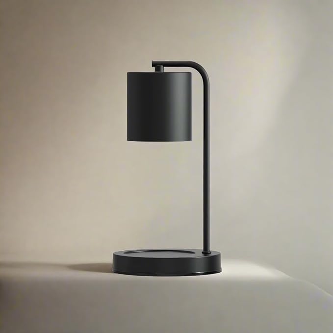 Candle Warmer Lamp with Timer and Dimmer & Includes 2 Bulbs, Electric Wax Candle Lamp Warmer for Jar Candles, Home Decor Aesthetic, and House Warming Gifts - Black