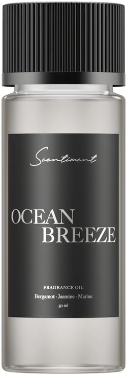 Scentiment Ocean Breeze Fragrance Oil – Bergamot, Lemon, Jasmine with Marine & Amber Scent for Diffusers, Aromatherapy Oil (50ml)