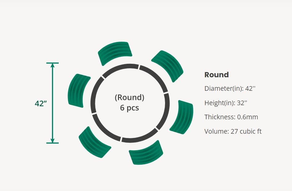 Vego garden 32" Tall 42" Round Raised Garden Bed Raised Bed Planter Box for Vegetables Flowers Patio-Olive Green