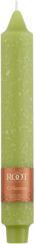 Root 4-Count Unscented Dinner Candles Dripless Beeswax Enhanced Timberline™ Collenette Boxed Candle Set, 9-Inch, Willow