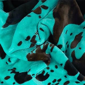 Teal Fleece Throw Blanket for Kids, Cute Soft Fuzzy Turquoise Blue Small Blanket for Stroller Bed, Birthday Gifts for Girls Boys, 40x50 Inches
