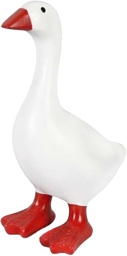 Desk Goose 7 Inches Desktop Goose Statue with Magnetic Beak, Funny Office Decor & Cute Home Desk Decoration Gift for Women