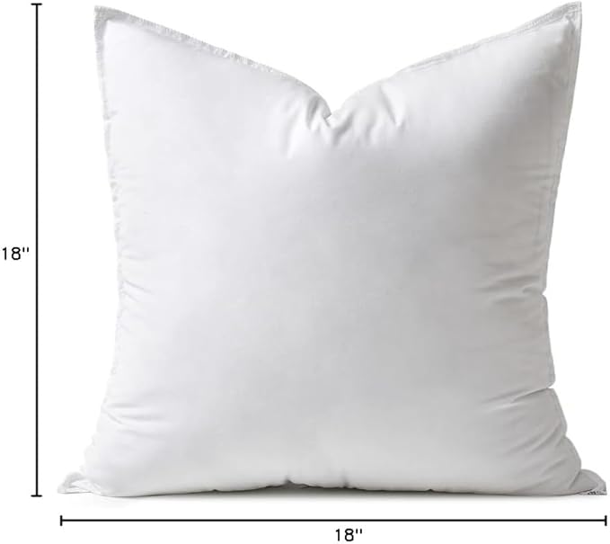 MIULEE 18x18 Synthetic Down Alternative Pillow Insert Decorative Throw Pillow 18 x 18 Inch Body Bed Sleeping Ultra Soft Fluffy Form for Sofa Couch Bed