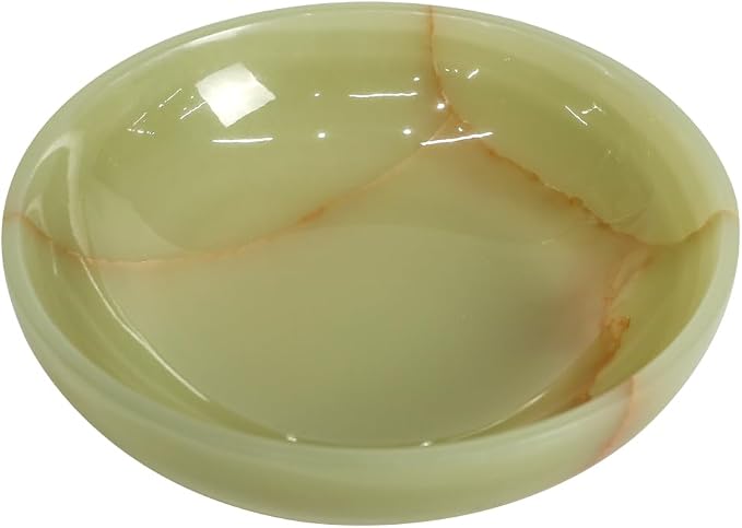 Luxury Decorative Marble Bowl for Home Decoration, Green Onyx Key Bowl for Entryway Table, Catchall for Coins, Change, Candy, Organizer Marble Tray