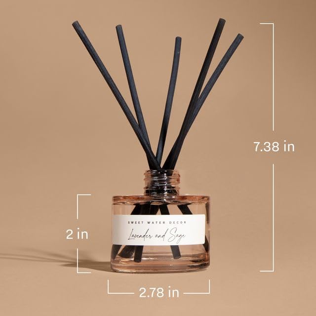 Sweet Water Decor Christmas Tree Reed Diffuser Set - Spruce, Pine Needles, Cedar, and Moss Scented Diffusers - Scent Diffusers for Home, Long Lasting Fragrance, Made in The USA