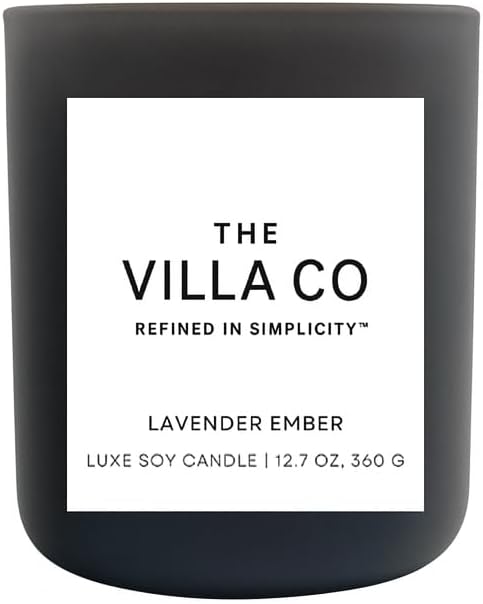 Lavender Ember | Scented Candle for Women & Men | Hand-Poured, Aromatic & Fragrant | 60 Hour Burn Time 12 OZ | Soy Based | Phthalate Free | Made in USA