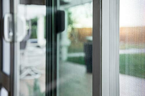Sliding Glass Door Draft Stopper | Energy-Efficient Weatherstripping for Sliding Door Pet Panels | Dog and Cat Door Compatible | Universal Fit & Easy Installation | White, 96" Length