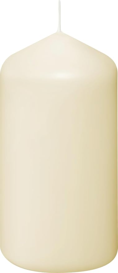 BOLSIUS 12 Ivory Pillar Candles Set - Unscented 43 Hour Long Lasting Candles - 2.7 x 5-inch Dripless Clean Burning Smokeless Dinner Candle - Perfect for Weddings Parties and Special Occasions