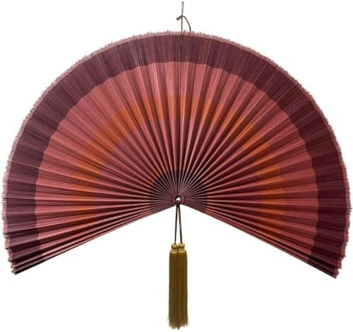 ChumDecor Fan Wall Decor,Large Bamboo Fan Wall Art for Boho Hanging Headboard,Decorative Folding Fans for Over Bed Decorations