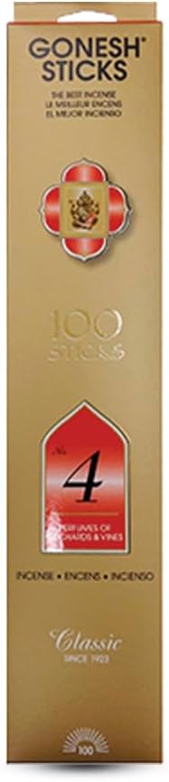 Gonesh - Classic Collection - Non-Toxic 10” Slow Burn Fruit & Floral Aromatic Sticks - No. 4-100 Pack