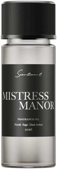 Scentiment Mistress Manor Fragrance Oil – Neroli, Sage, Dark Amber Scent for Diffusers, Aromatherapy Oil (20ml)
