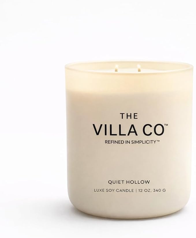 Quiet Hollow | Scented Candle for Women & Men | Hand-Poured, Aromatic & Fragrant | 60 Hour Burn Time 12 OZ | Soy Based | Phthalate Free | Made in USA