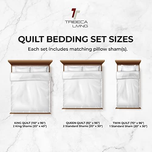 Tribeca Living Lugano Oversized Velvet Quilt Set - All Season, Extra Large, 3 Piece Queen Size Comforter Set with 2 Pillow Shams in Purple Honeycomb Pattern 260GSM