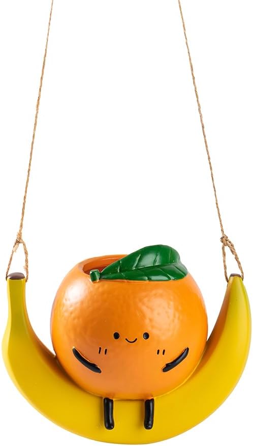 Hanging Swing Planter,Wall Planter， Indoor/Outdoor Resin Planter，Succulent Pots for String of Pearls - Hanging Plant Holder