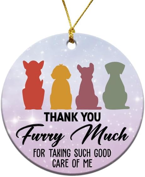 Vet Christmas Ornament 2025-3" Ceramic, Vet Tech Week Appreciation Gifts Bulk for Women Men, Thank You Gift for Veterinarian Dog Cat Grommer Sitter Trainer Kennel Tech Home Décor