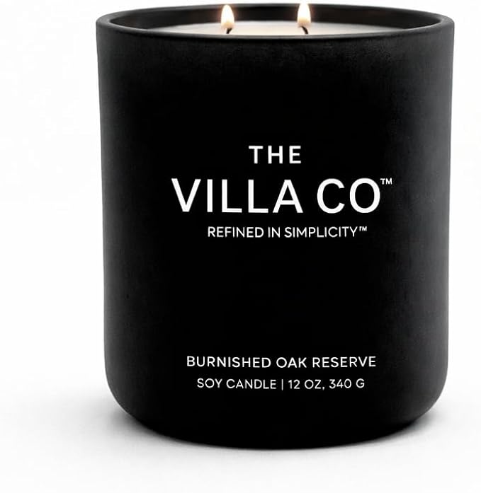 Burnished Oak Reserve | Scented Candle for Women & Men | Hand-Poured, Aromatic & Fragrant | 60 Hour Burn Time 12 OZ | Soy Based | Phthalate Free | Made in USA