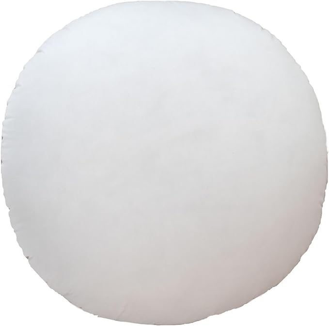 MoonRest Round Pillow Insert Hypoallergenic Polyester Form Stuffer-%100 Cotton Blend Covering for Sofa Sham, Decorative Pillow, Cushion and Bed - 15 Inch Diameter