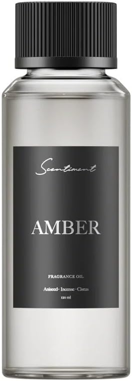 Scentiment Diffuser Oil – The One – Cardamom, Leather & Lemon with Oud, Sandalwood, Amber, Musk & Vetiver – Luxury Home Fragrance Oil for Diffusers – 120ml