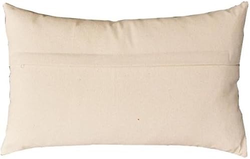 Lumbar Cushion Cover Hand Embroidered Wool 13x21 (Blue Birds Lumbar Pillow Cover)