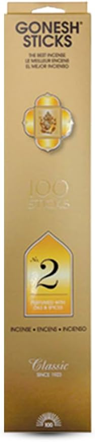 Gonesh - Classic Collection - Non-Toxic 10” Slow Burn Light Floral Aromatic Sticks - No. 2-100 Pack