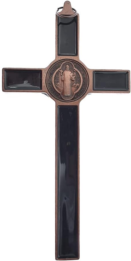 MTYIQS 19.5x9.5cm Crucifix Wall Cross Catholic Saint Cross Jesus Christ Vintage Wall Hanging Cross for Home Decor Wall Cross