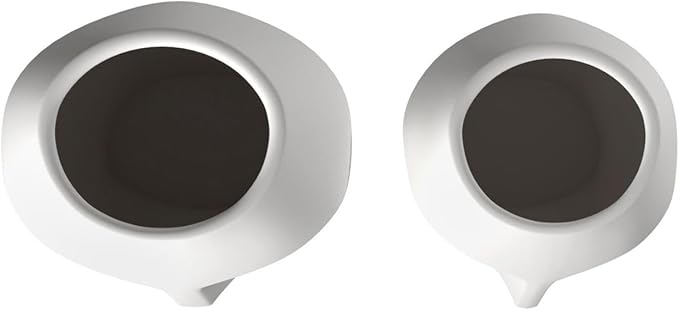Howard Elliott Matte White Abstract Ceramic Face Vase Set of 2, Small and Tall White Human Face Vases for Decor, Plant, Flowers, Home, Office, Living Room, Entryway, Ideal Gift for Wedding