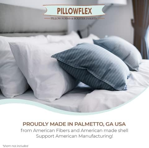 Pillowflex Premium Polyester Throw Pillow Insert - 14x14 - Ultra Soft Small Square Throw Pillow, Couch Sham, Lumbar, Back, Sofa - Machine Washable - Decorative Accent Form - 1 Soft Pillow