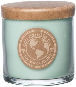 Eco Candle Co. Recycled Candle, Seagrass, 6 oz. - Scents of Coconut, Jasmine, Eucalyptus, Vetiver, Driftwood, & Seaweed - 100% Soy Wax, No Lead, Kraft Paper Label & Lid, Hand Made