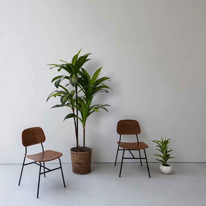 Aveyas 4ft Artificial Dracaena Tree for Home Decor, 4 Feet Real Touch Large Faux Plant Fake Silk Floor Trees with Pot for Indoor Outdoor House Living Room Office (4 ft Tall)