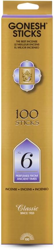 Gonesh - Classic Collection - Non-Toxic 10” Slow Burn Wood & Spice Aromatic Sticks - No. 6-100 Pack