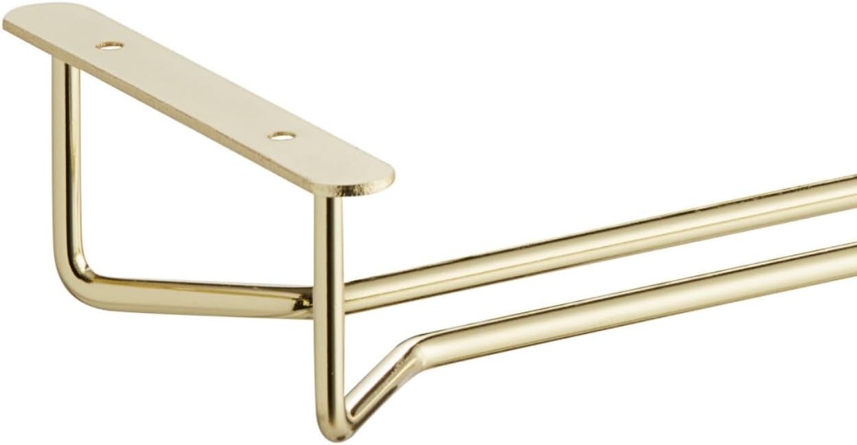 Soro Essentials Set of 2 Brass Plated 10" Glass Hangers, Rust Resistant