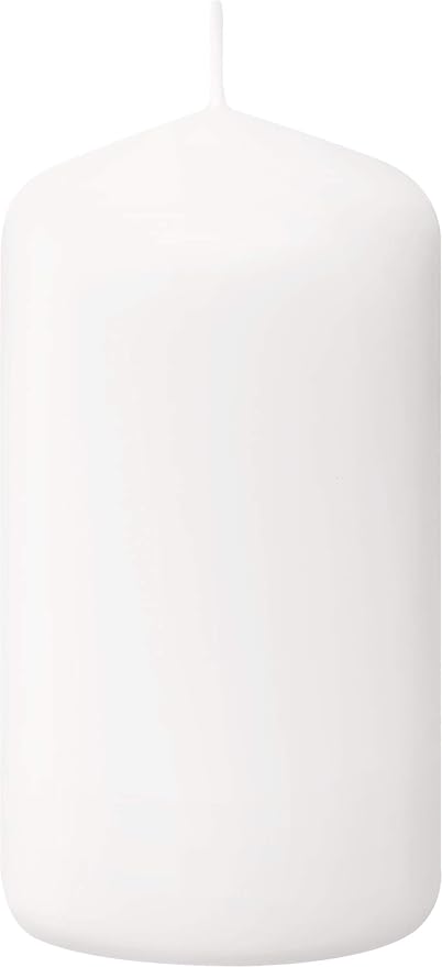 Bolsius White Pillar Candles – 2x3 Inches – 20 Pack Unscented – 15 Hours