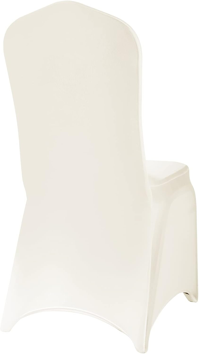 Spandex Chair Covers, 12PCS, Washable Protector for Living Room, Party, Banquet, Wedding, Hotel (Ivory)