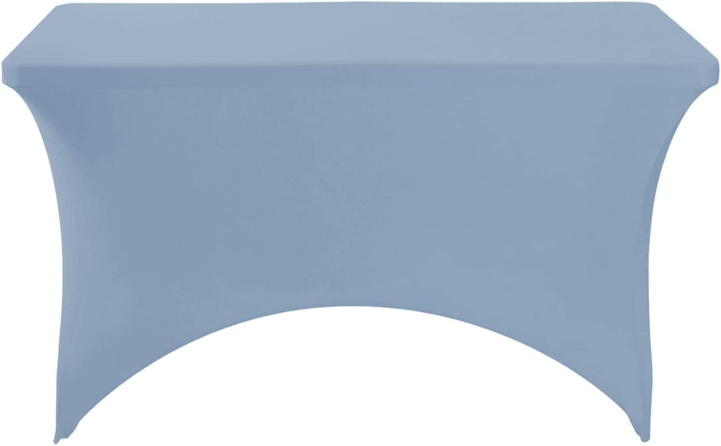 Spandex Table Cover for 4FT or 6ft or 8ft Table Universal Fitted Stretch Tablecloth for Party, Banquet, Wedding and Events-Dusty Blue