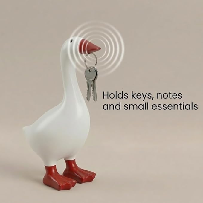 Desk Goose 7 inch, Mini Desktop Goose Statue for Office Home Decor