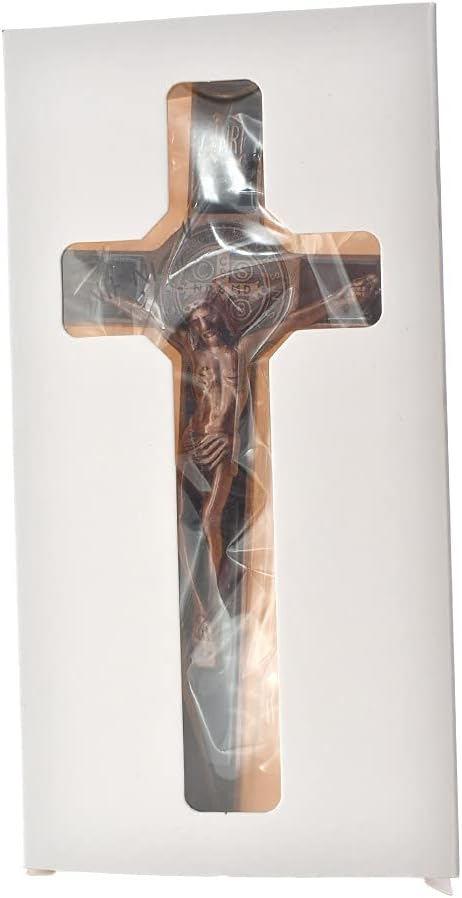MTYIQS 19.5x9.5cm Crucifix Wall Cross Catholic Saint Cross Jesus Christ Vintage Wall Hanging Cross for Home Decor Wall Cross
