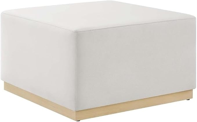 Modway Large 28" Square Performance Velvet Upholstered Upholstered Ottoman