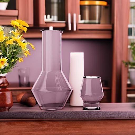 American Atelier Carafe and Glass Set | Water Jug with Matching Tumbler | Easy Pour Spout for No Mess | Use in Office and Kitchen | 43-Ounce Capacity Pitcher | 10-Ounce Tumbler (Plum)