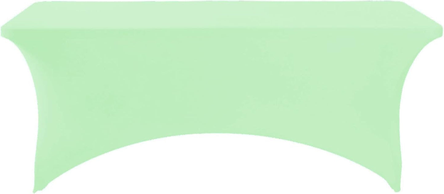 Spandex Table Cover for 6Ft or 4fT or 8ft Table Universal Fitted Stretch Tablecloth for Party, Banquet, Wedding and Events-Mint