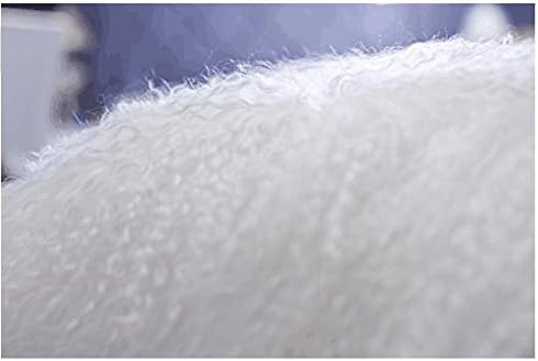 100% Real Mongolian Lamb Fur Cushion Cover/Pillowcase (26x26inch, White)