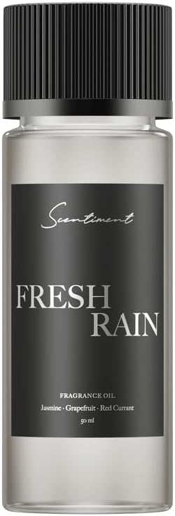 Scentiment Fresh Rain Fragrance Oil – Fresh Grapefruit and Crisp Red Currant Scent for Diffusers, Aromatherapy Oil (50 mL)