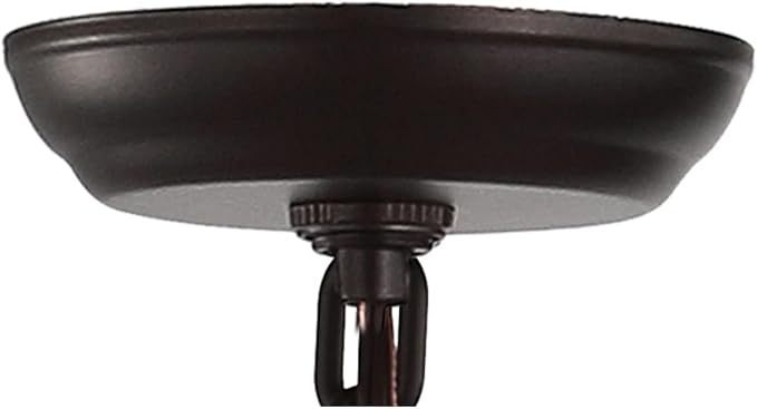 JONATHAN Y 16" Oil Rubbed Bronze Lantern Pendant Light, 4-Light Pagoda Style Metal Cage Farmhouse Hanging Ceiling Fixture for Kitchen Island, LED Bulb Included (JYL7437A)