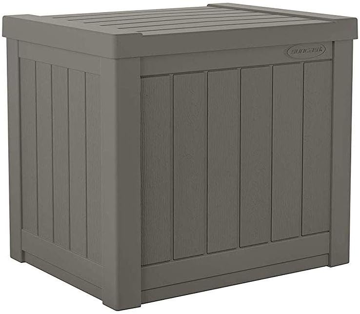 Suncast SS500ST 22 Gallon Small Resin Outdoor Patio Storage Deck Box (4 Pack)