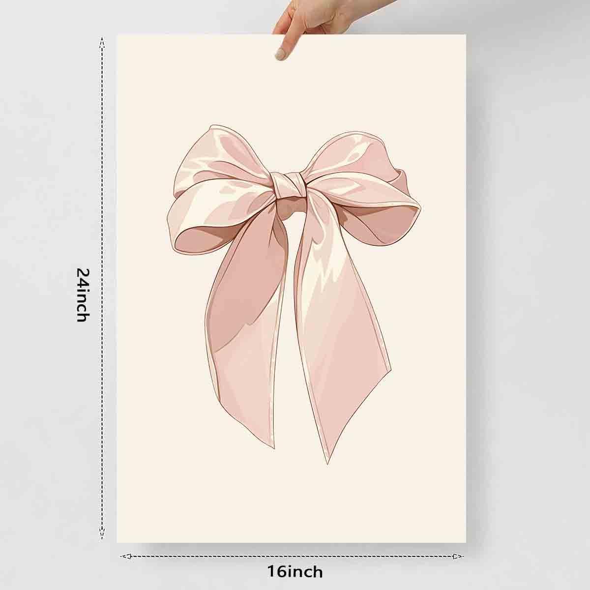 Vlolvfe Pink Bow Pictures Watercolor Bow Picture Bows Poster Light Pink Bows Poster Preppy Coquette Posters Trendy Aesthetic Wall Art Girly Room Decor 16x24inch No Frame