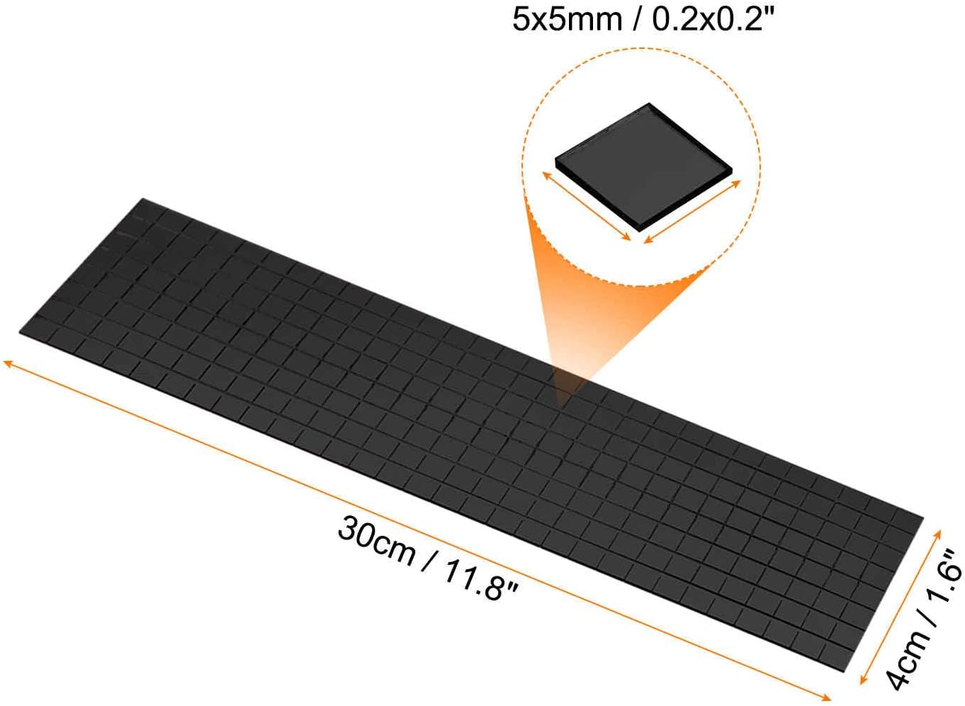 HARFINGTON 8 Sheet 3840 Pieces Self Adhesive Mirror Mosaic Tiles 5x5mm Small Square Mirror Tiles Sticker Disco Ball Stickers Mini Glass Tiles for DIY Craft Party Home Decoration, Black