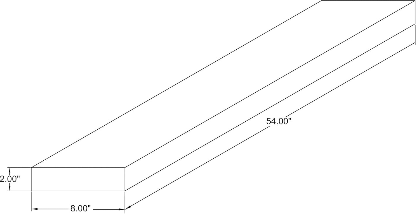 joelsantiques - 54 Inch Wooden Floating Shelves for Wall - 54x8x2 in - Made of Natural Wood - Long Heavy Duty Rustic Wall Shelves for Bedroom - Perfect for Living Room, Kitchen - Black