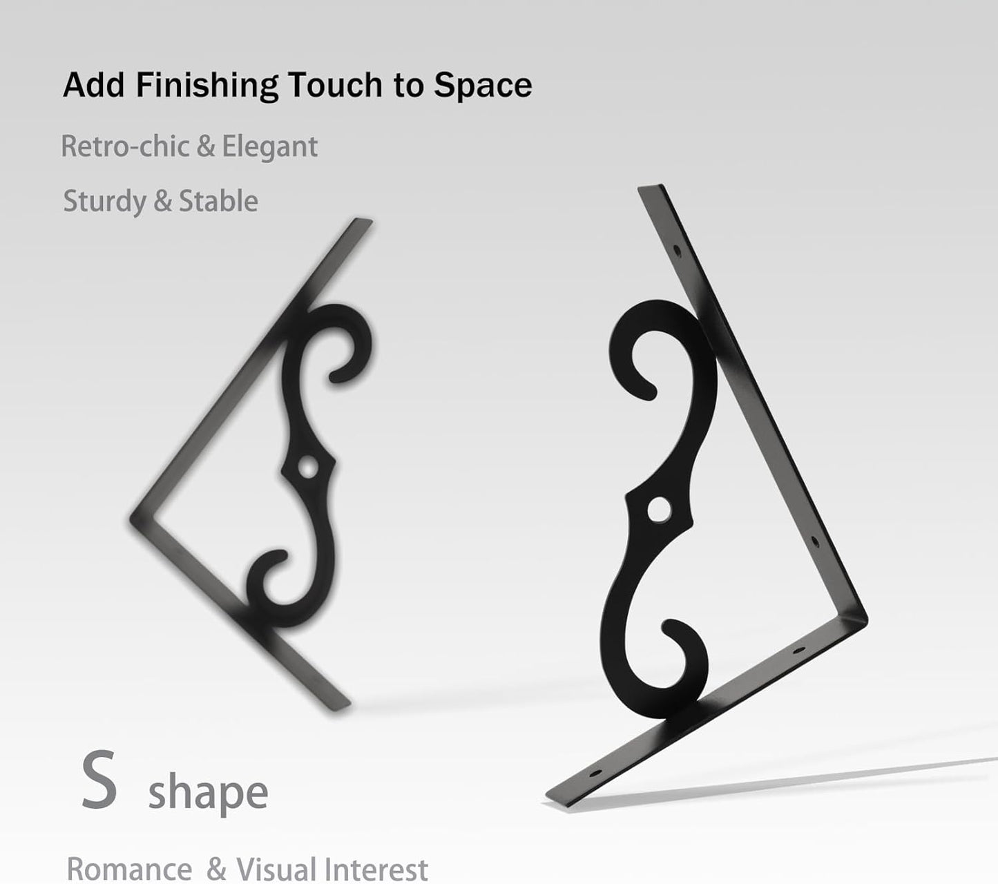 DINZI LVJ Long Wall Shelves, 31.5 Inch Large Floating Shelves Set of 2, Wide Display Shelf Wall Mounted with Brackets, Easy Hanging for Living Room, Toilet, Office, Bedroom, Espresso